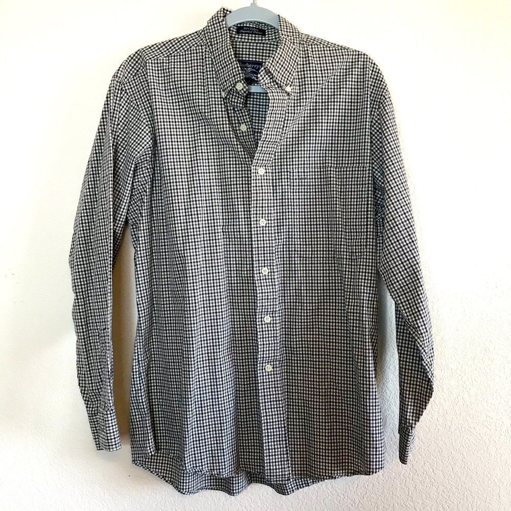 Burberry men’s long sleeve button up shirt